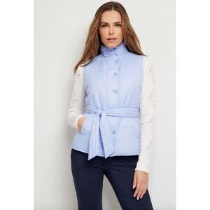 ANATOMIE Periwinkle Ainslee Quilted Vest Puffer  Jacket $298 Blue XL Designer